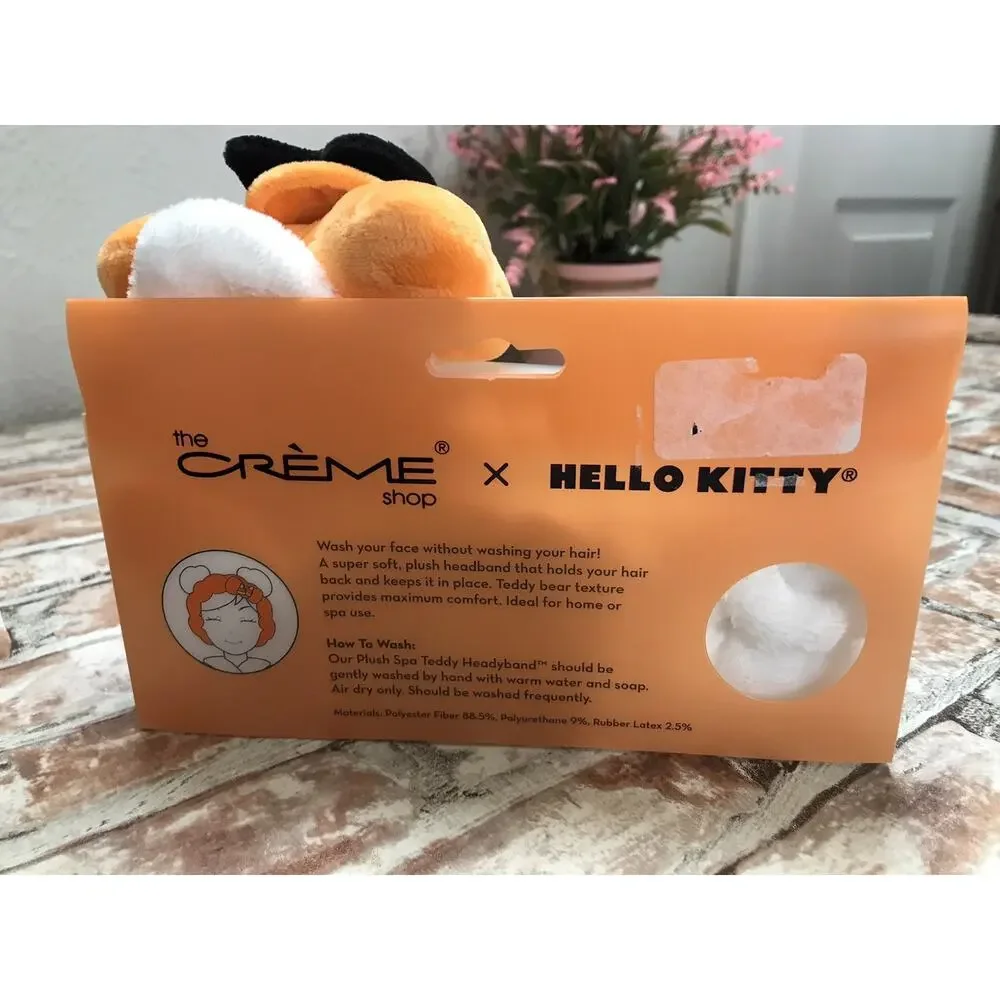 The Creme Shop Hello Kitty Halloween Plush Headband White /Orange Candy Corn Bow